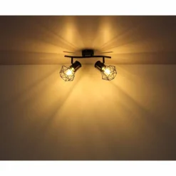 Luminaires Globo Lighting Spots Et Projecteurs|Spot Globo PRISKA Noir, 2 lumières
