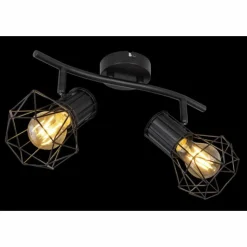 Luminaires Globo Lighting Spots Et Projecteurs|Spot Globo PRISKA Noir, 2 lumières