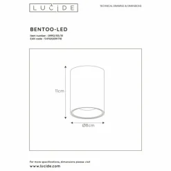 Luminaires Lucide Downlights|Spot Lucide BENTOO LED Blanc, 1 lumière