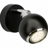 Luminaires Brilliant Appliques|Spot mural Brilliant Ina LED Chrome, Noir, 1 lumière
