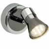 Luminaires Brilliant Éclairage Led|Spot mural Brilliant Jupp LED Chrome, Noir, 1 lumière