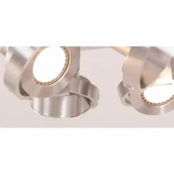 Luminaires Steinhauer Spots Et Projecteurs|Spot plafond Steinhauer Quatro LED Acier inoxydable, 4 lumières