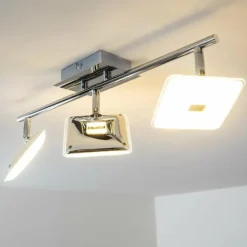 Luminaires Trio Spots Et Projecteurs|Spot plafond Trio Pontius LED Chrome, 3 lumières
