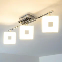 Luminaires Trio Spots Et Projecteurs|Spot plafond Trio Pontius LED Chrome, 3 lumières