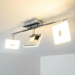 Luminaires Trio Spots Et Projecteurs|Spot plafond Trio Pontius LED Chrome, 3 lumières