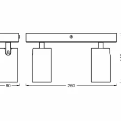 Luminaires Ledvance Éclairage Led|Spot Plafonnier LED Noir, 2 lumières