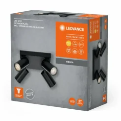 Luminaires Ledvance Éclairage Led|Spot Plafonnier LED Noir, 4 lumières