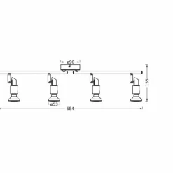 Luminaires Ledvance Éclairage Led|Spot Plafonnier LED Noir, 4 lumières