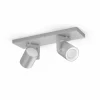 Spot pour plafond et mur, kit d'extension Philips Hue Ambiance White & Color Argenta Argenté, 2 lumières, Changeur de couleurs
