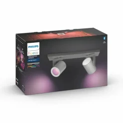 Spot pour plafond et mur, kit d'extension Philips Hue Ambiance White & Color Argenta Argenté, 2 lumières, Changeur de couleurs
