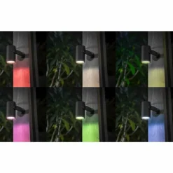 Spot, set de 3 de base Philips Hue Ambiance White & Color WACA Lily LED Noir, 1 lumière, Changeur de couleurs