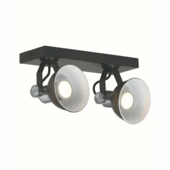 Luminaires Steinhauer Éclairage Led|Spot Steinhauer BROOKLY LED Noir, 2 lumières