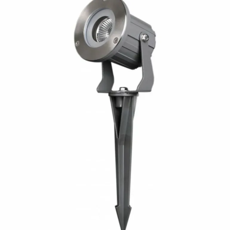 spot sur pieu LCD Fellbach LED Acier inoxydable, 1 lumière