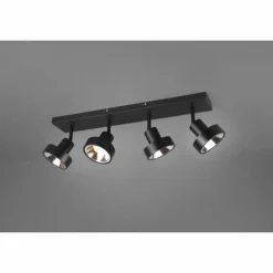 Luminaires Trio Spots Et Projecteurs|Spot Trio Leon LED Noir, 4 lumières
