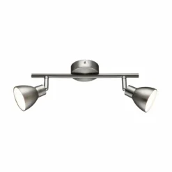Luminaires Wofi Éclairage Led|Spot Wofi LESTER LED Nickel mat, 2 lumières