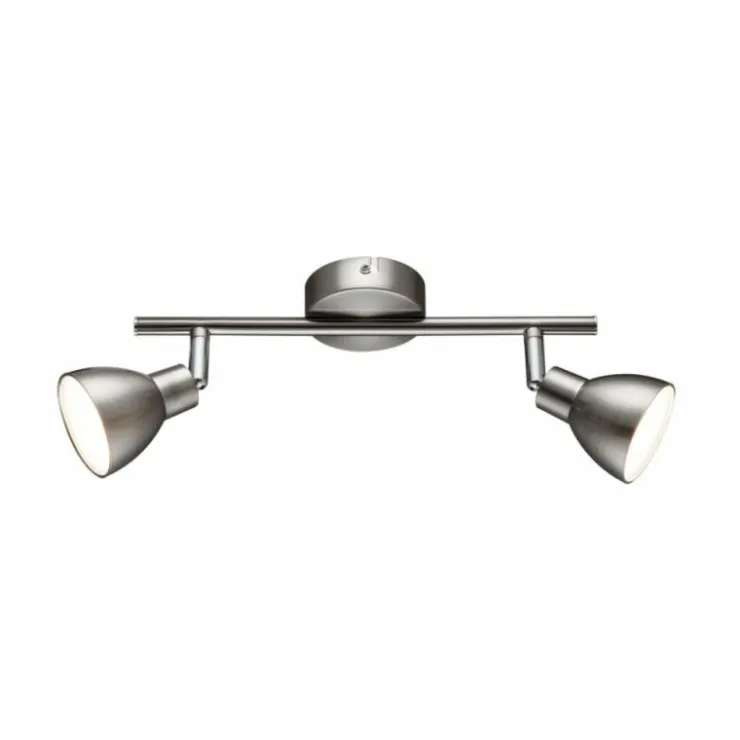 Luminaires Wofi Éclairage Led|Spot Wofi LESTER LED Nickel mat, 2 lumières
