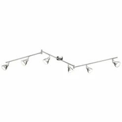Luminaires Wofi Éclairage Led|Spot Wofi LESTER LED Nickel mat, 6 lumières
