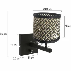 Luminaires Steinhauer Appliques|Stang Applique murale Noir, 1 lumière