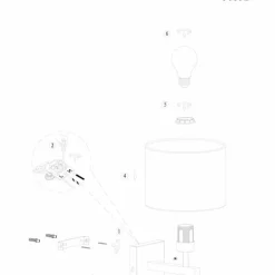 Luminaires Steinhauer Appliques|Stang Applique murale Noir, 1 lumière