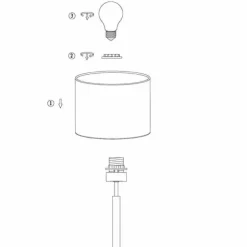 Luminaires Steinhauer Lampes À Poser|Stang Lampe à poser Noir, 1 lumière