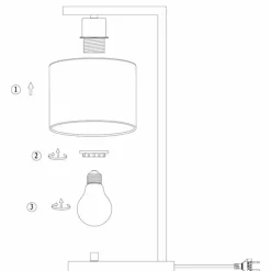 Luminaires Steinhauer Lampes À Poser|Stang Lampe à poser Noir, 1 lumière