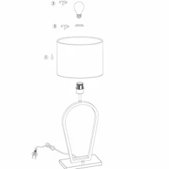 Luminaires Steinhauer Lampes À Poser|Stang Lampe à poser Noir, 1 lumière