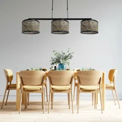 Luminaires Steinhauer Suspensions|Stang Suspension Noir, 3 lumières