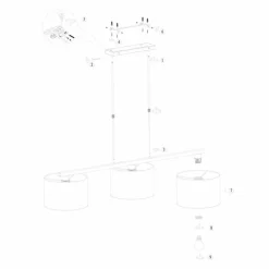 Luminaires Steinhauer Suspensions|Stang Suspension Noir, 3 lumières