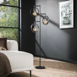 hofstein Lampadaires Et Lampes Sur Pied|Stehleuchte Lampadaire Anthracite, 3 lumières