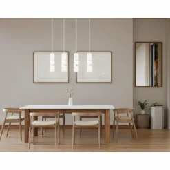 Luminaires Trio Suspensions|Stream Suspension Blanc, 4 lumières