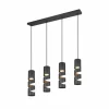 Luminaires Trio Suspensions|Stream Suspension Noir, 4 lumières