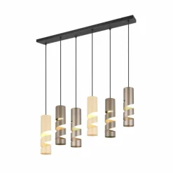 Luminaires Trio Suspensions|Stream Suspension Multicolore, 6 lumières
