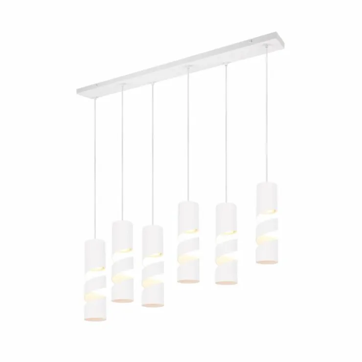 Luminaires Trio Suspensions|Stream Suspension Blanc, 6 lumières