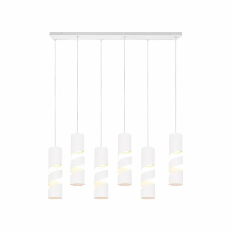 Luminaires Trio Suspensions|Stream Suspension Blanc, 6 lumières