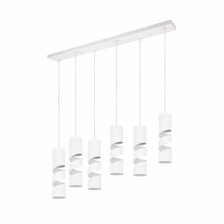 Luminaires Trio Suspensions|Stream Suspension Blanc, 6 lumières