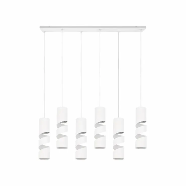 Luminaires Trio Suspensions|Stream Suspension Blanc, 6 lumières