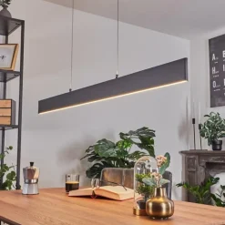 Suspension Brun LED Anthracite, 2 lumières, Télécommandes
