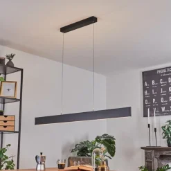 Suspension Brun LED Anthracite, 2 lumières, Télécommandes