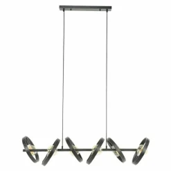 hofstein Suspensions|Suspension Hover Anthracite, 6 lumières