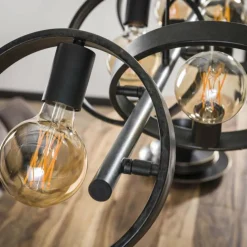 hofstein Suspensions|Suspension Hover Anthracite, 6 lumières