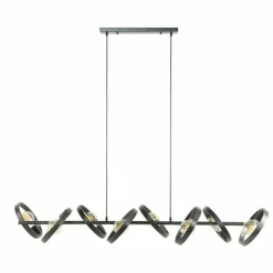 hofstein Suspensions|Suspension Hover Anthracite, 8 lumières