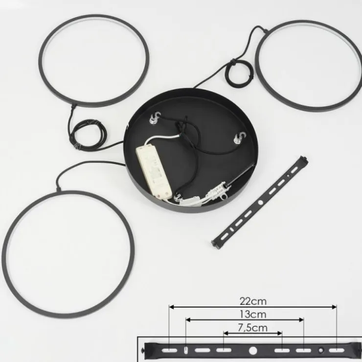 hofstein Éclairage Led|Suspension Nevogilde LED Noir, 1 lumière