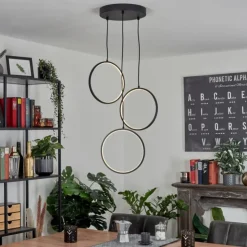 hofstein Éclairage Led|Suspension Nevogilde LED Noir, 1 lumière