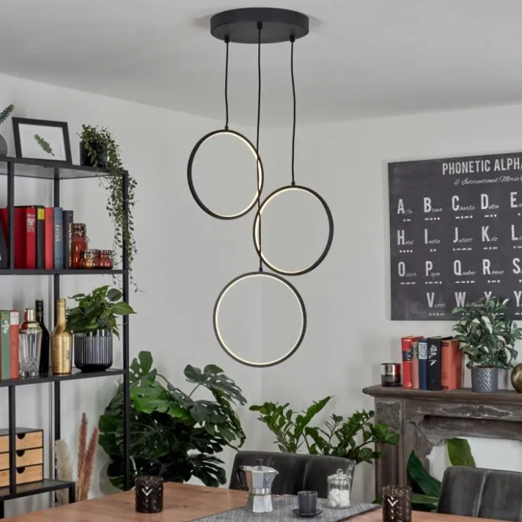 hofstein Éclairage Led|Suspension Nevogilde LED Noir, 1 lumière