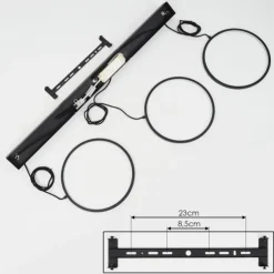 hofstein Suspensions|Suspension Nevogilde LED Noir, 1 lumière
