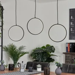 hofstein Suspensions|Suspension Nevogilde LED Noir, 1 lumière