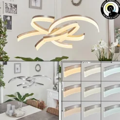 hofstein Éclairage Led|Suspension Vignats LED Nickel mat, 4 lumières