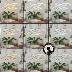 hofstein Éclairage Led|Suspension Vignats LED Nickel mat, 4 lumières