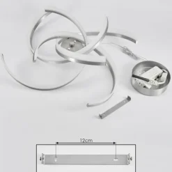 hofstein Éclairage Led|Suspension Vignats LED Nickel mat, 4 lumières