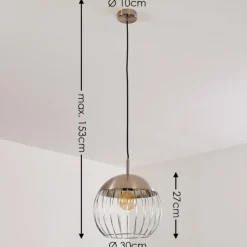 hofstein Suspensions|Suspension Agiez Nickel mat, 1 lumière